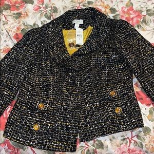 Cropped sleeve blazer